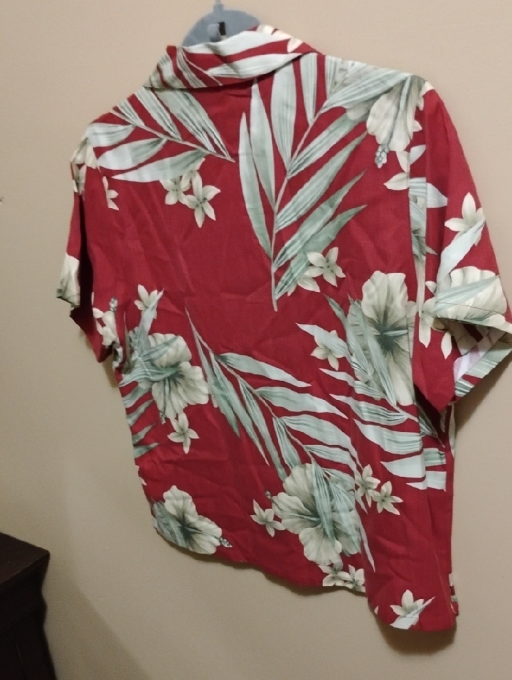 Vintage Banana Bay Red Floral Hawaiian Button-Up Size S - Picture 4 of 9